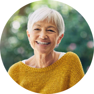 image of a patient in a circular frame