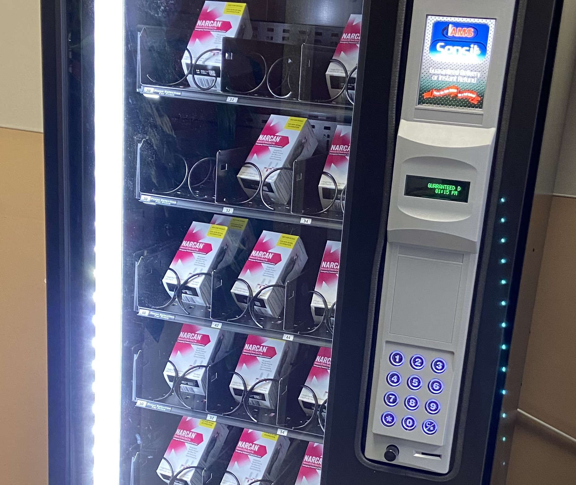 Vending machine full of Narcan